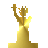 gold statue of liberty